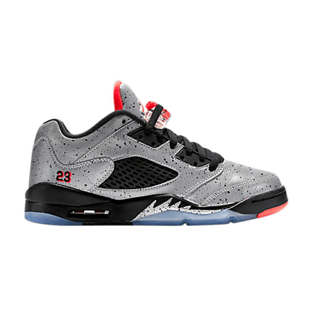 ナイキ しろがね色 しろがね色 黒いこと 黒いこと エアジョーダン \u0027NEYMAR\u0027 スニーカー メンズ AIR JORDAN AIR JORDAN 5 RETRO LOW BG / REFLECT SILVER BLACK INFRARED 23