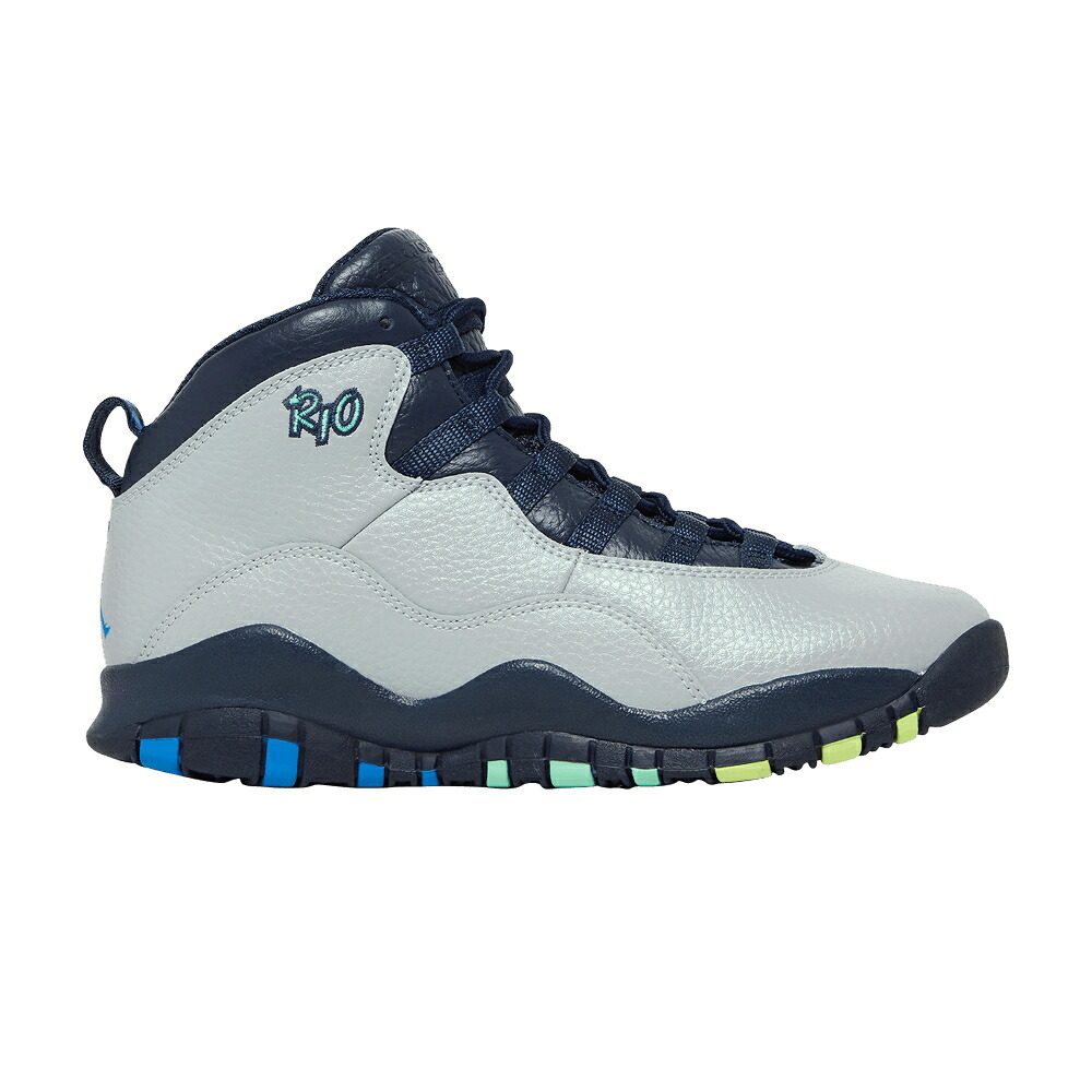 ナイキ 薄墨色 薄墨色 青碧 青碧 エアジョーダン \u0027RIO\u0027 スニーカー メンズ AIR JORDAN AIR JORDAN 10 RETRO BG / WOLF GREY PHOTO BLUE OBSIDIAN