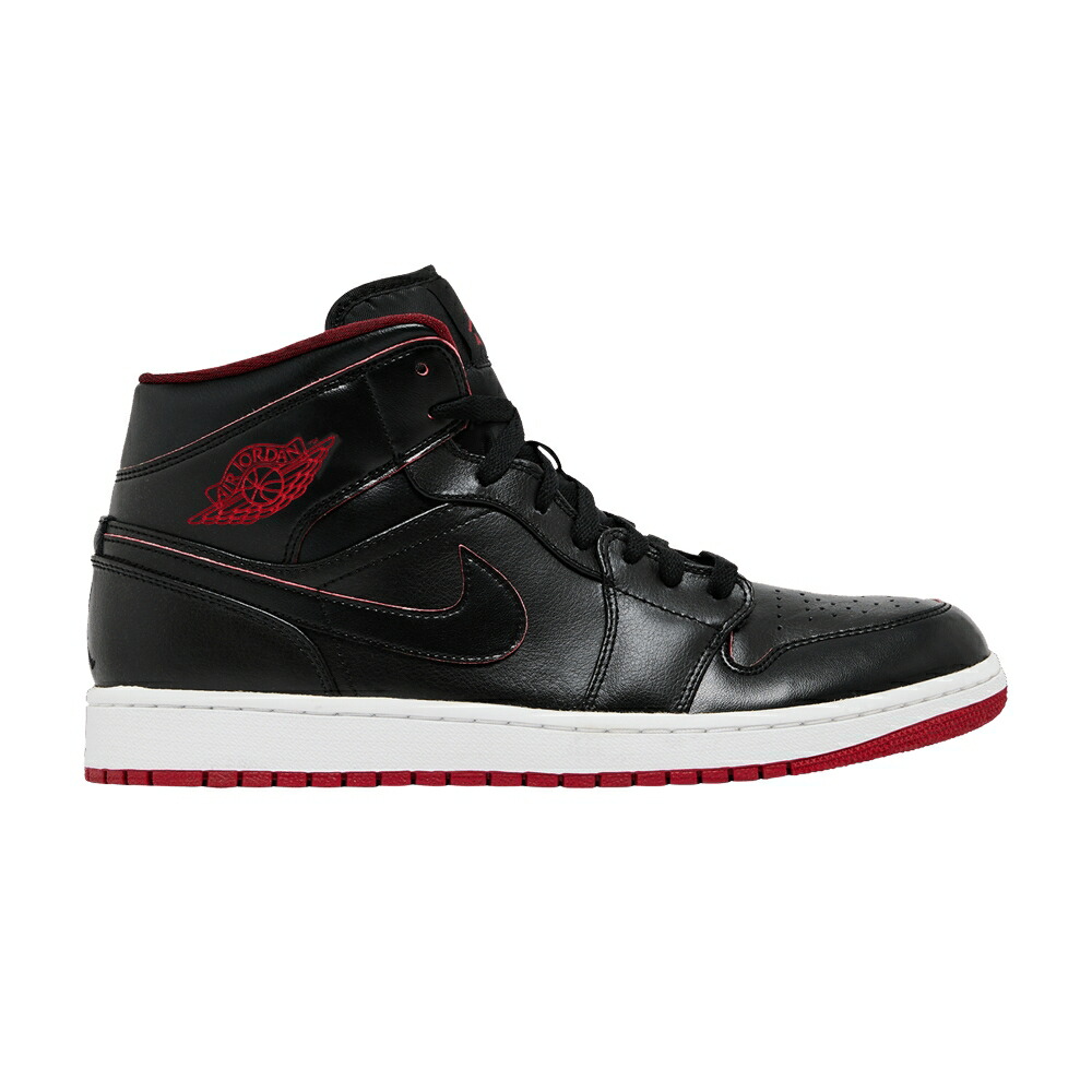 ナイキ ミッド 黒いこと 黒いこと 白いこと 白いこと 赤 赤いこと エアジョーダン \u0027BLACK RED\u0027 スニーカー メンズ AIR JORDAN AIR JORDAN 1 MID / BLACK WHITE GYM RED BLACK