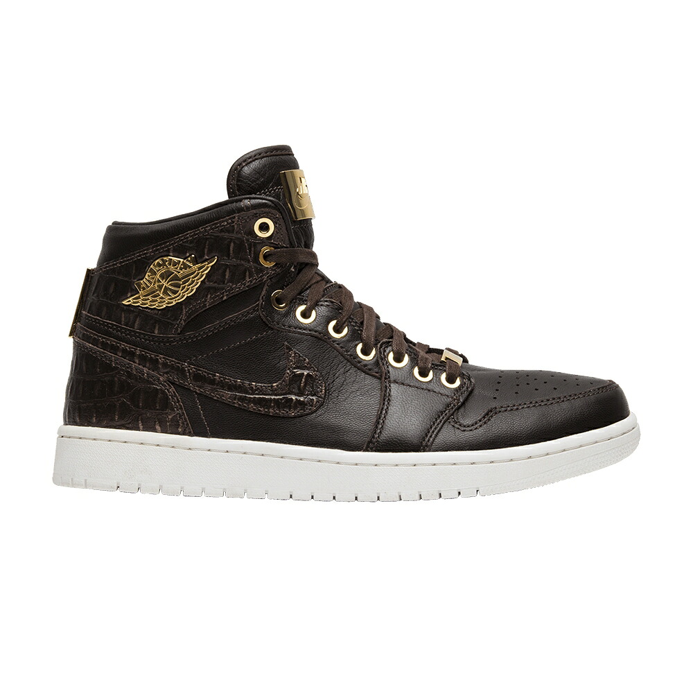 ナイキ ご機嫌 赤銅色 赤銅色 ゴールド エアジョーダン \u0027CROC\u0027 スニーカー メンズ AIR JORDAN AIR JORDAN 1 RETRO HIGH OG PINNACLE / BAROQUE BROWN METALLIC GOLD