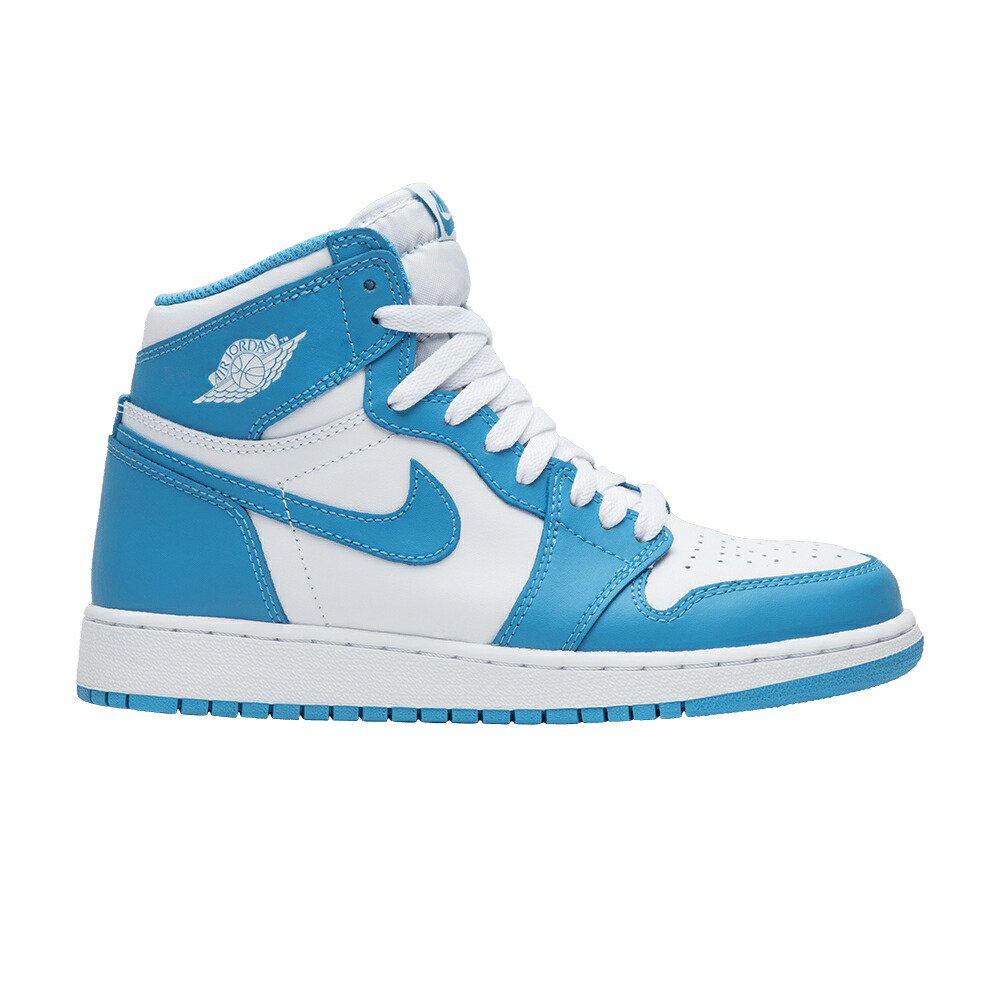 ナイキ ハイ 白色 ホワイト 青色 ブルー エアジョーダン 'UNC' スニーカー メンズ AIR JORDAN AIR JORDAN 1 RETRO HIGH OG BG / WHITE DARK POWDER BLUE|スニケス