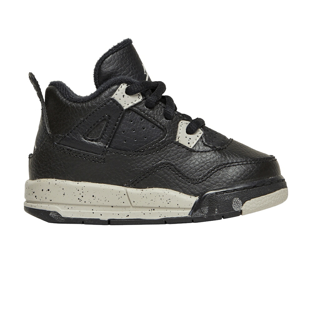 ナイキ 黒色 ブラック テック 灰色 グレー エアジョーダン 'OREO' ベビー AIR JORDAN AIR JORDAN 4 RETRO LS TD 2015 / BLACK TECH GREY BLACK｜スニケス