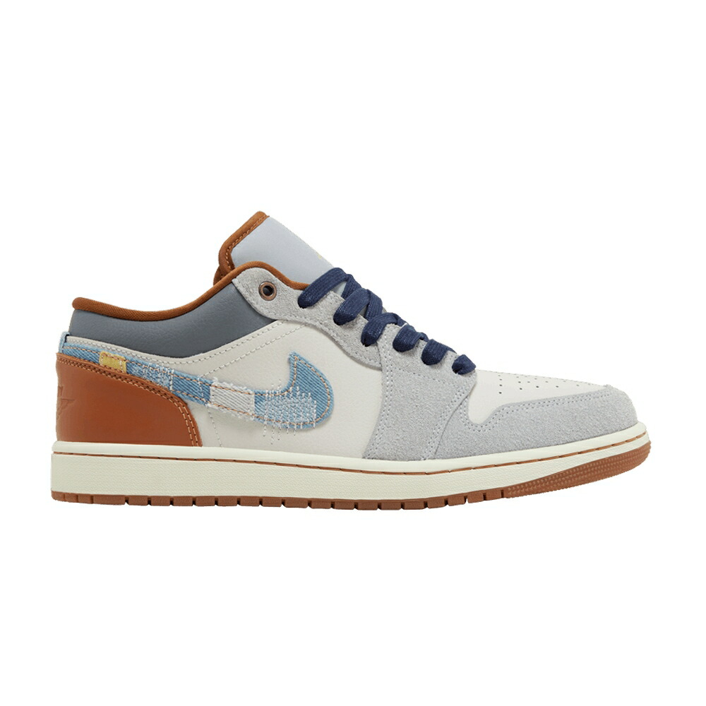 ナイキ デニム 茶色 ブラウン エアジョーダン REPAIRED SWOOSH スニーカー メンズ AIR JORDAN AIR JORDAN 1 LOW SE DENIM / PHANTOM COCONUT MILK AMBER BROWN