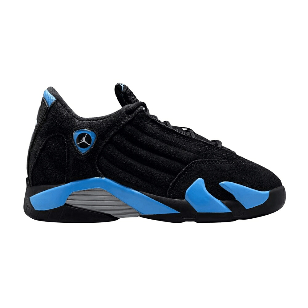 ナイキ 黒色 ブラック 白色 ホワイト 青色 ブルー エアジョーダン 'BLACK BLUE' ジュニア キッズ AIR JORDAN AIR JORDAN 14 RETRO PS UNIVERSITY 2026 / BLACK WHITE UNIVERSITY BLUE ベビー マタニティ スニーカー｜スニケス