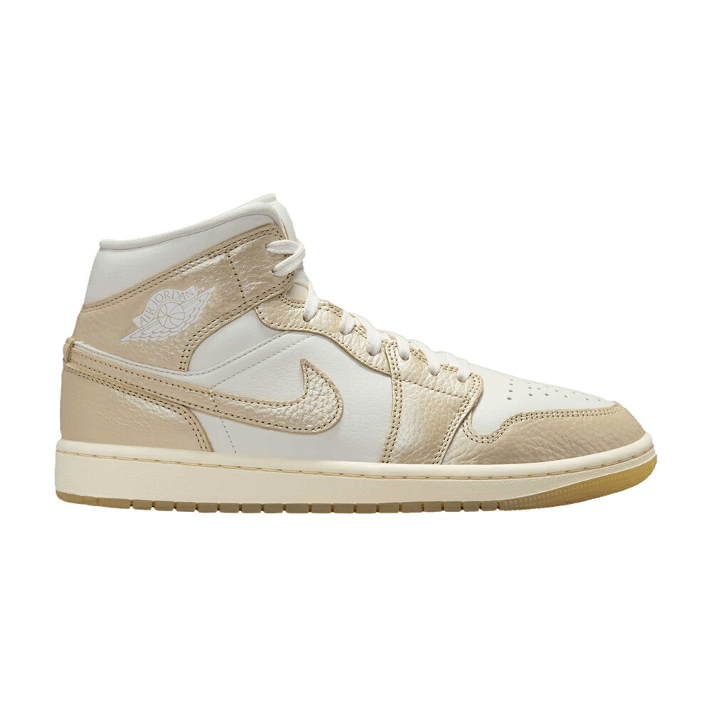 ナイキ ミッド ゴールド アイボリー チーム エアジョーダン HOOPS PACK スニーカー レディース AIR JORDAN WMNS AIR JORDAN 1 MID GOLD / SAIL PALE IVORY TEAM GOLD