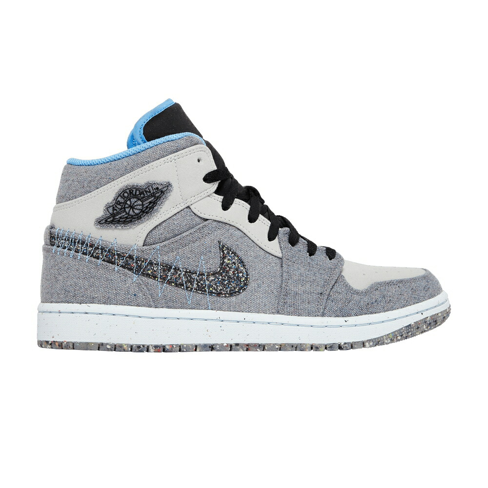 ナイキ ミッド 薄墨色 薄墨色 エアジョーダン \u0027CRATER BLUE\u0027 スニーカー メンズ AIR JORDAN AIR JORDAN 1 MID GREY UNIVERSITY / GREY NEUTRAL GREY UNIVERSITY