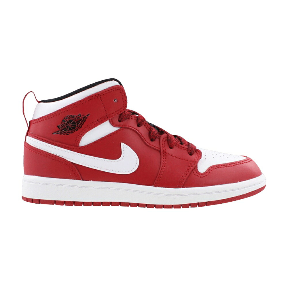 ナイキ ミッド 赤 レッド 白色 ホワイト 黒色 ブラック エアジョーダン GYM RED スニーカー メンズ AIR JORDAN AIR JORDAN 1 RETRO MID BP / GYM RED WHITE BLACK