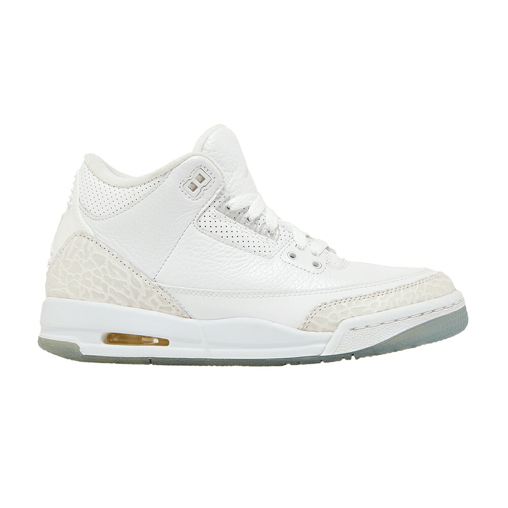 ナイキ 白いこと 白いこと エアジョーダン \u0027TRIPLE WHITE\u0027 スニーカー メンズ AIR JORDAN AIR JORDAN 3 RETRO BG / WHITE WHITE WHITE