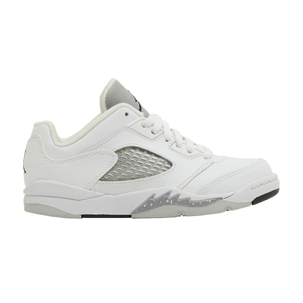 ナイキ 白色 ホワイト 灰色 グレー 黒色 ブラック エアジョーダン ジュニア キッズ AIR JORDAN AIR JORDAN 5 RETRO LOW PS / WHITE WOLF GREY BLACK ベビー マタニティ スニーカー