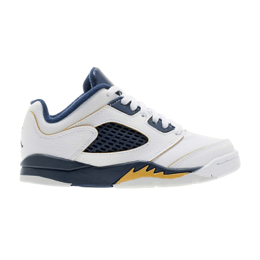 ナイキ 白色 ホワイト ゴールド ミッド 紺色 ネイビー エアジョーダン 'DUNK ABOVE' ジュニア キッズ AIR JORDAN AIR JORDAN 5 RETRO LOW PS FROM / WHITE METALLIC GOLD MID NAVY ベビー マタニティ スニーカー