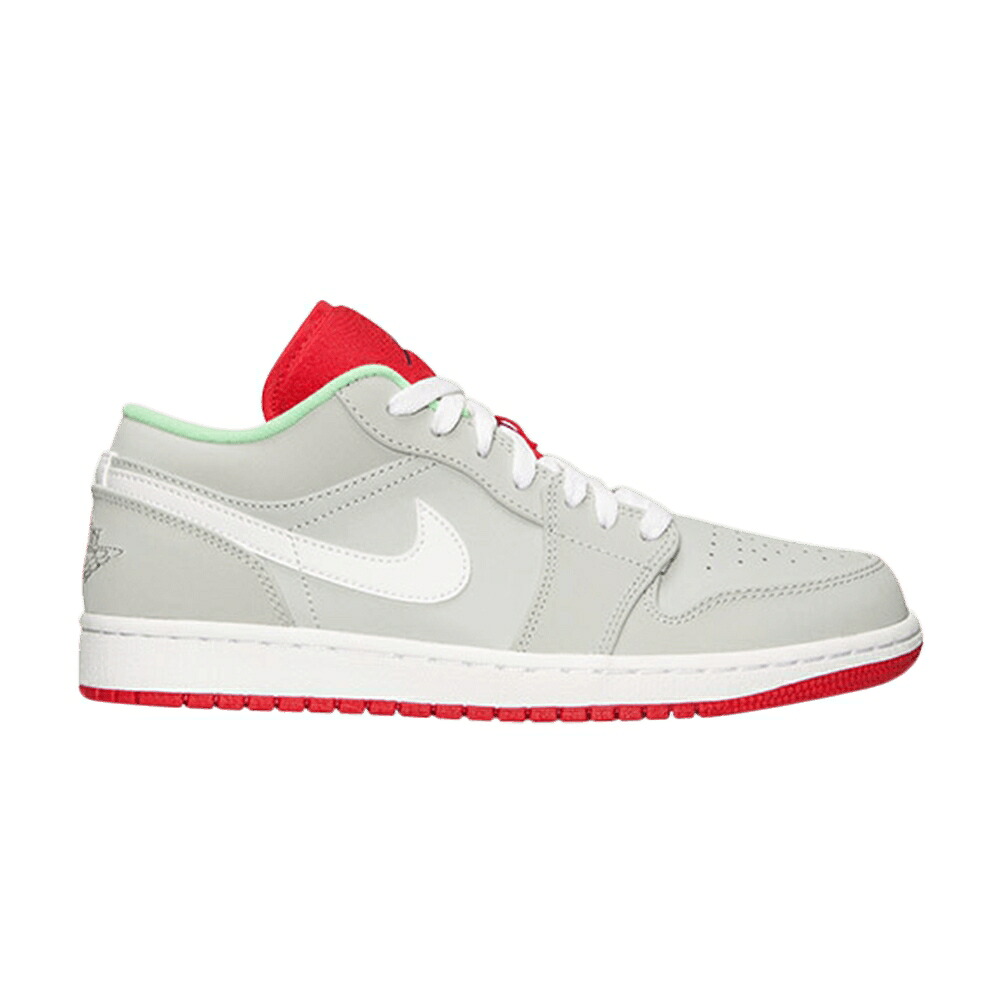 ナイキ 薄墨色 薄墨色 赤 赤いこと エアジョーダン \u0027HARE\u0027 スニーカー メンズ AIR JORDAN AIR JORDAN 1 RETRO LOW / GREY MIST UNIVERSITY RED LIGHT