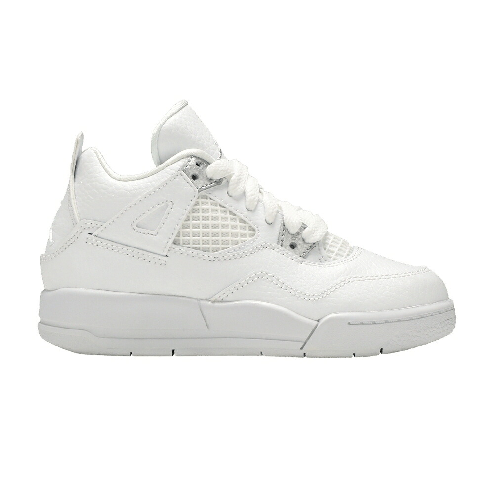 ナイキ 白色 ホワイト 銀色 シルバー ピュア エアジョーダン 'PURE MONEY' ジュニア キッズ AIR JORDAN AIR JORDAN 4 RETRO PS 2017 / WHITE METALLIC SILVER PURE ベビー マタニティ スニーカー