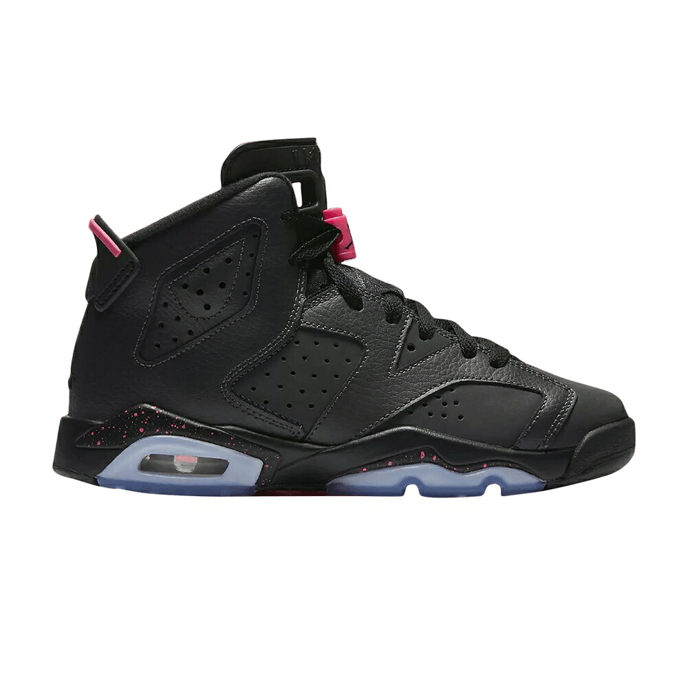 ナイキ 黒色 ブラック ピンク エアジョーダン 'HYPER PINK' ジュニア キッズ AIR JORDAN AIR JORDAN 6 RETRO GS / ANTHRACITE BLACK HYPER PINK ベビー マタニティ スニーカー｜スニケス