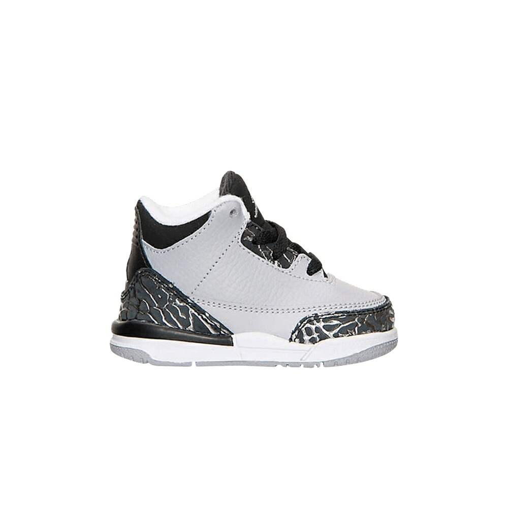 ナイキ 灰色 グレー 銀色 シルバー 黒色 ブラック エアジョーダン 'WOLF GREY' スニーカー メンズ AIR JORDAN AIR JORDAN 3 RETRO BT / WOLF GREY METALLIC SILVER BLACK