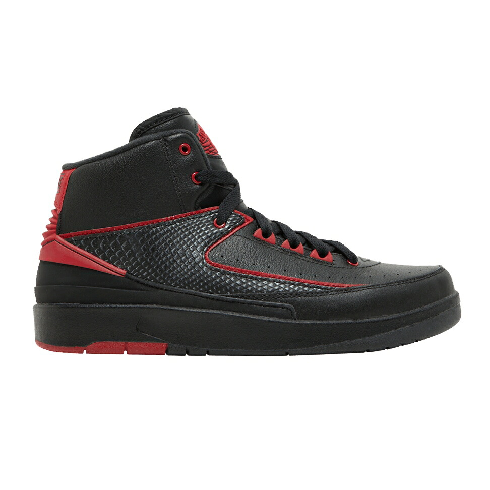 ナイキ 黒色 ブラック 赤 レッド エアジョーダン \'ALTERNATE 87\' スニーカー メンズ AIR JORDAN AIR JORDAN 2 RETRO BG / BLACK VARSITY RED|スニケス