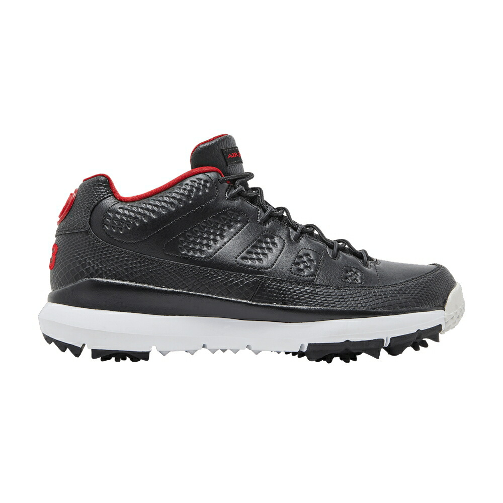 ナイキ ゴルフ 黒色 ブラック 白色 ホワイト 赤 レッド エアジョーダン 'BRED' スニーカー メンズ AIR JORDAN AIR JORDAN 9 RETRO GOLF / BLACK WHITE GYM RED