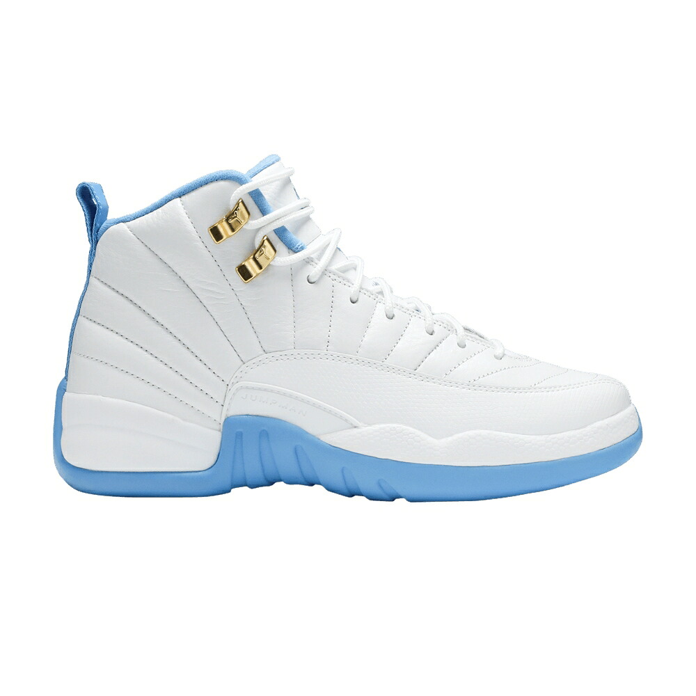 ナイキ 白色 ホワイト ゴールド エアジョーダン 'UNIVERSITY BLUE' スニーカー メンズ AIR JORDAN AIR JORDAN 12 RETRO GG / WHITE METALLIC GOLD UNIVERSITY｜スニケス