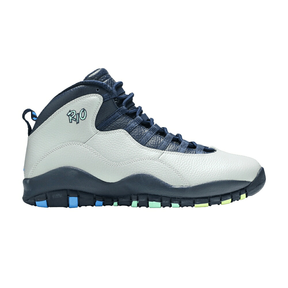 ナイキ 薄墨色 薄墨色 青碧 青碧 エアジョーダン \u0027RIO\u0027 スニーカー メンズ AIR JORDAN AIR JORDAN 10 RETRO / WOLF GREY PHOTO BLUE OBSIDIAN