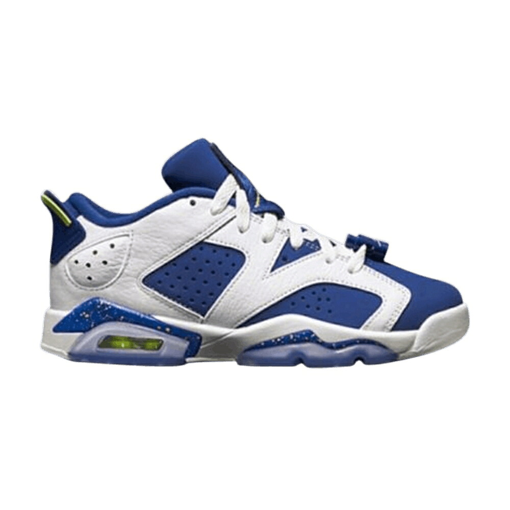 ナイキ 白色 ホワイト 緑 グリーン 青色 ブルー エアジョーダン 'GHOST GREEN' スニーカー メンズ AIR JORDAN AIR JORDAN 6 LOW BG / WHITE GHOST GREEN INSGN BLUE｜スニケス