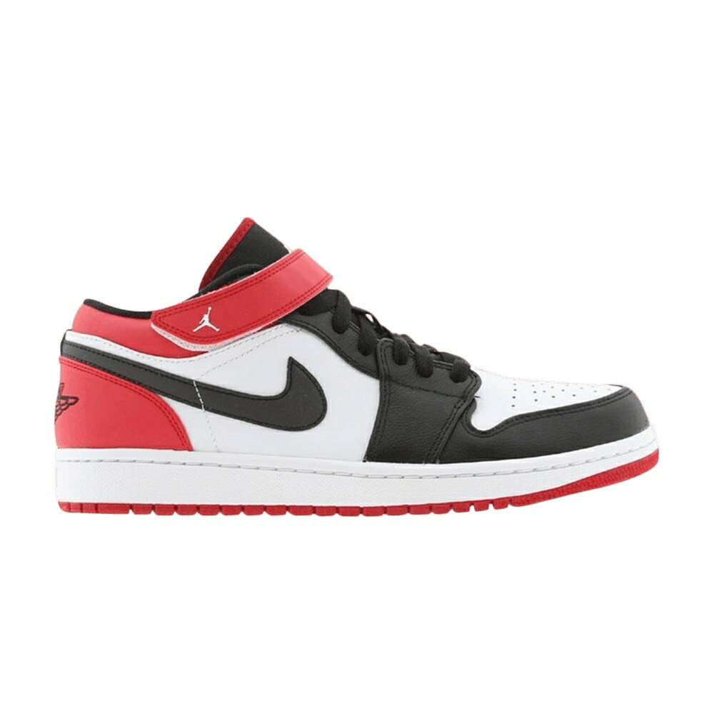ナイキ ストラップ 白色 ホワイト 黒色 ブラック 赤 レッド エアジョーダン 'BLACK TOE' スニーカー メンズ AIR JORDAN AIR JORDAN 1 STRAP LOW / WHITE BLACK GYM RED