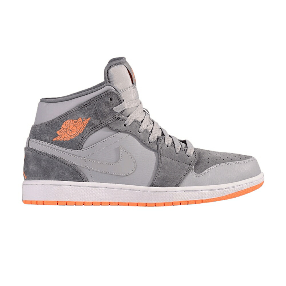ナイキ ミッド 灰色 グレー 橙 オレンジ クール エアジョーダン 'ATOMIC ORANGE' スニーカー メンズ AIR JORDAN AIR JORDAN 1 MID / WOLF GREY ATOMIC ORANGE COOL