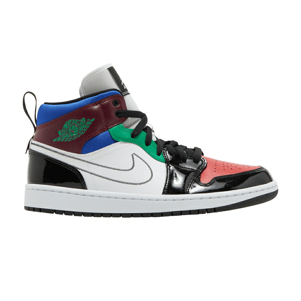 ナイキ ミッド 黒色 ブラック 白色 ホワイト エアジョーダン MULTICOLOR スニーカー レディース AIR JORDAN WMNS AIR JORDAN 1 MID SE MULTI-COLOR / BLACK WHITE MULTI COLOR