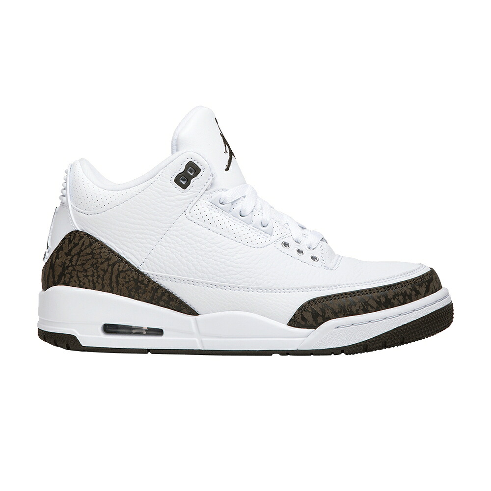 ナイキ 白いこと 白いこと エアジョーダン \u0027MOCHA\u0027 スニーカー メンズ AIR JORDAN AIR JORDAN 3 RETRO 2018 / WHITE CHROME DARK MOCHA