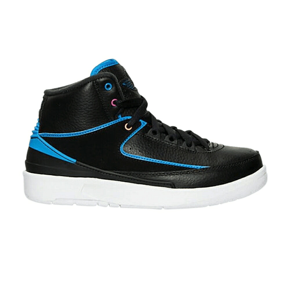 ナイキ 黒色 ブラック 青色 ブルー 白色 ホワイト ファイア ピンク エアジョーダン 'RADIO RAHEEM' スニーカー メンズ AIR JORDAN AIR JORDAN 2 RETRO BG / BLACK PHOTO BLUE WHITE FIRE PINK