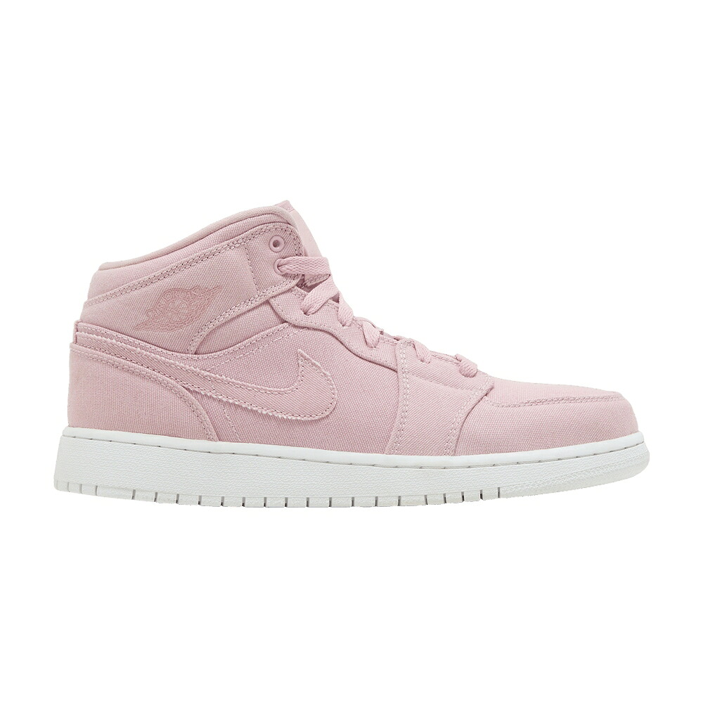 ナイキ ミッド 白色 ホワイト エアジョーダン 'PINK' ジュニア キッズ AIR JORDAN AIR JORDAN 1 RETRO MID GS / SHEEN WHITE ベビー マタニティ スニーカー