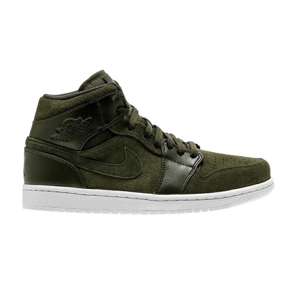 ナイキ ミッド マックス 緑 グリーン 橙 オレンジ 白色 ホワイト エアジョーダン 'SEQUOIA ORANGE' スニーカー メンズ AIR JORDAN AIR JORDAN 1 MID MAX / GREEN ORANGE WHITE