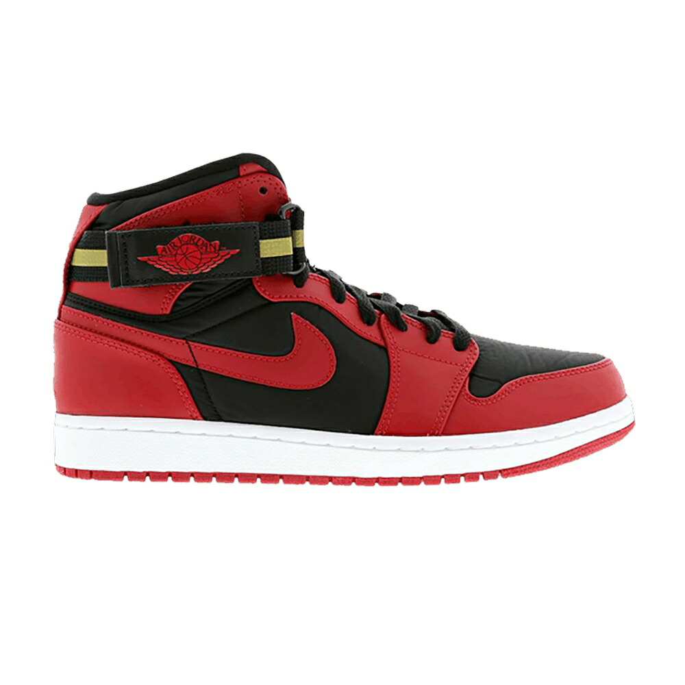 ナイキ ハイ ストラップ 黒色 ブラック 赤 レッド 白色 ホワイト エアジョーダン 'BLACK RED' スニーカー メンズ AIR JORDAN AIR JORDAN 1 HIGH STRAP GYM / BLACK GYM RED WHITE