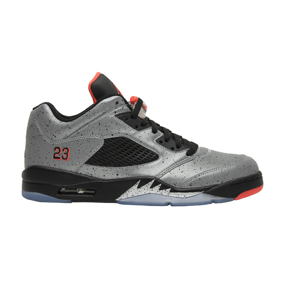ナイキ しろがね色 しろがね色 黒いこと 黒いこと エアジョーダン \u0027NEYMAR\u0027 スニーカー メンズ AIR JORDAN AIR JORDAN 5 RETRO LOW / REFLECT SILVER BLACK INFRARED 23