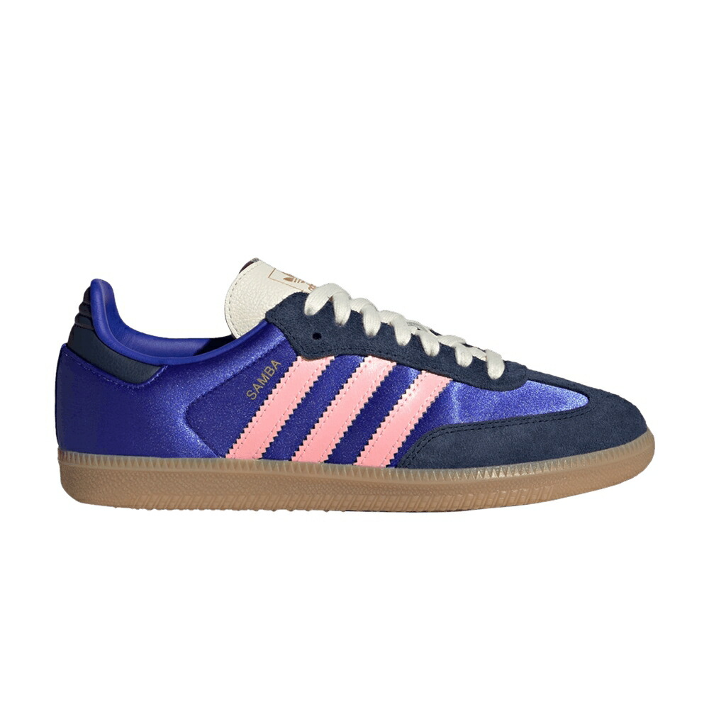 アディダス サンバ 青み 青色 ナイト爵 藍色 インディゴ \u0027LUCID SATIN\u0027 スニーカー レディース ADIDAS WMNS SAMBA OG BLUE NIGHT INDIGO / LUCID BLUE NIGHT INDIGO GUM