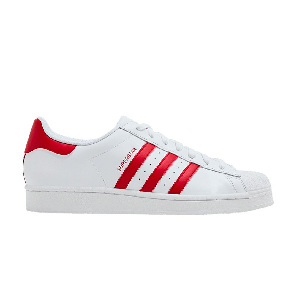 アディダス スーパースター 白色 ホワイト FOOTWEAR SCARLET スニーカー メンズ ADIDAS SUPERSTAR WHITE / FOOTWEAR WHITE BETTER SCARLET