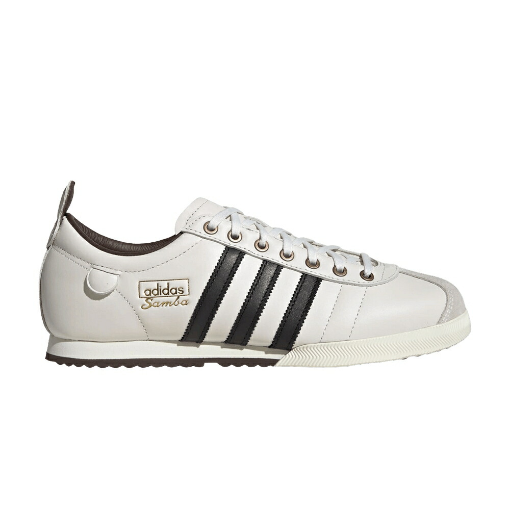 アディダス サンバ 黒色 ブラック 白色 ホワイト コア 茶色 ブラウン WHITE BROWN スニーカー メンズ ADIDAS SAMBA 62 BLACK / CLOUD WHITE CORE BLACK BROWN