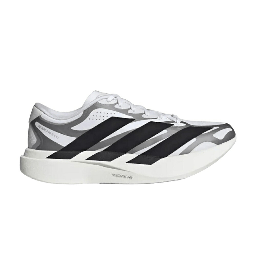 アディダス アディゼロ 黒色 ブラック 白色 ホワイト 銀色 シルバー WHITE SILVER スニーカー メンズ ADIDAS ADIZERO EVO SL EXO BLACK / WHITE BLACK SILVER