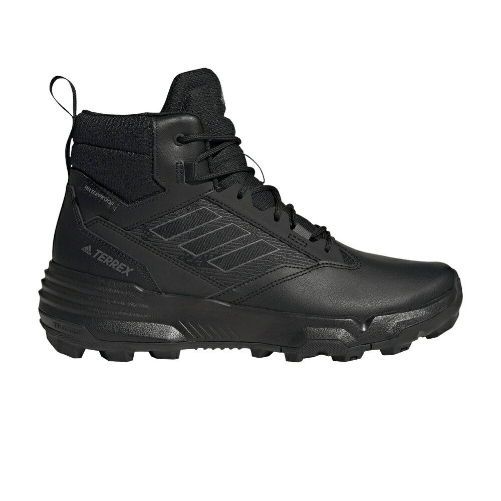 アディダス レザー ミッド コア 黒色 ブラック 灰色 グレー RAIN.RDY BLACK GREY スニーカー メンズ ADIDAS TERREX UNITY LEATHER MID / CORE BLACK GREY FOUR GREY SIX