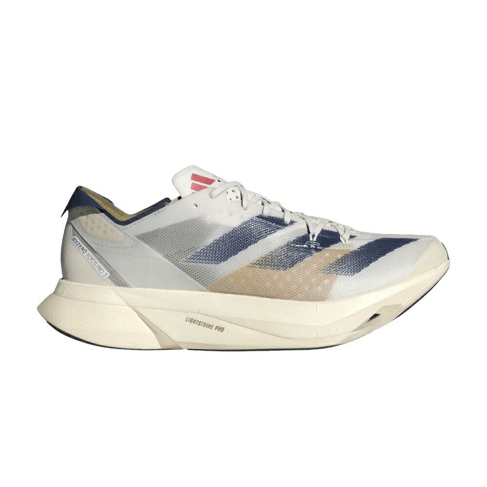アディダス アディゼロ アディオス プロ 白色 ホワイト 青色 ブルー ゴールド 'WHITE BLUE' スニーカー メンズ ADIDAS ADIZERO ADIOS PRO 3 DARK / CLOUD WHITE DARK BLUE GOLD 55,275円