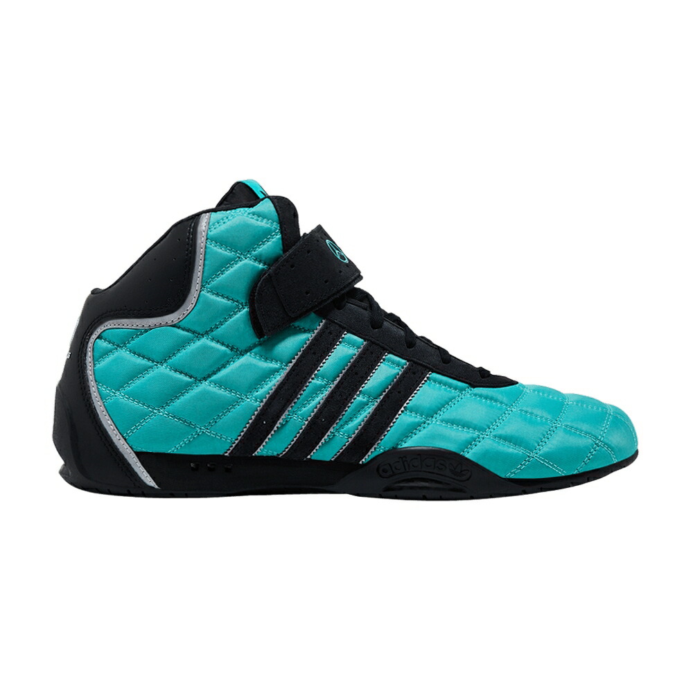 アディダス チーム ハイ ラッシュ コア 黒色 ブラック 銀色 シルバー 'SEMI RUSH' スニーカー メンズ ADIDAS MERCEDES-AMG PETRONAS FORMULA ONE TEAM X ADI RACER HIGH MINT / SEMI MINT RUSH CORE BLACK SILVER