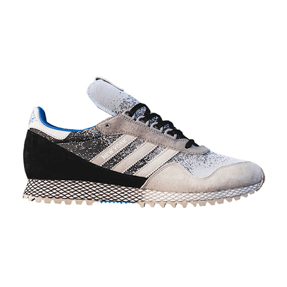 アディダス コア 黒色 ブラック 白色 ホワイト ニューヨーク 'DARK STORM' スニーカー メンズ ADIDAS HANON X NEW YORK / CORE BLACK CORE WHITE CORE|スニケス