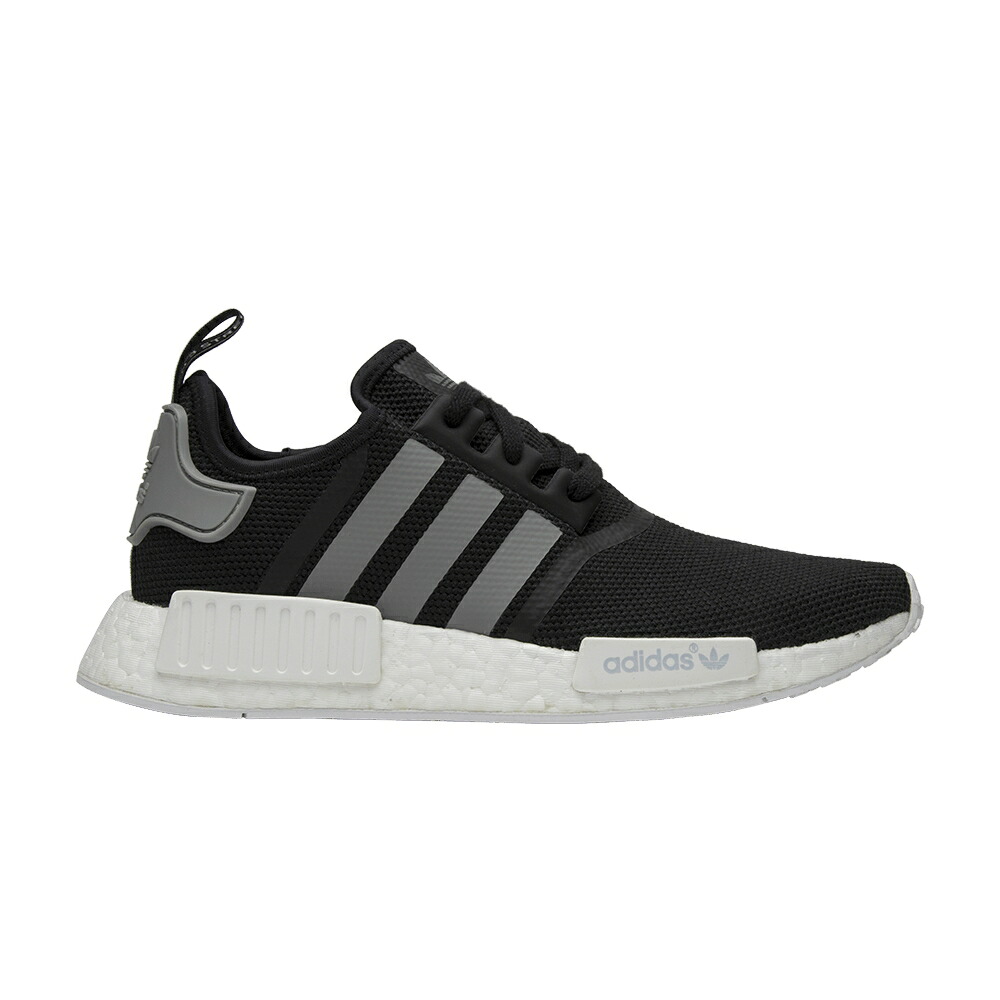 アディダス 黒色 ブラック 灰色 グレー 白色 ホワイト NMD_R1 'BLACK CHARCOAL' スニーカー メンズ ADIDAS MESH / BLACK GREY WHITE|スニケス