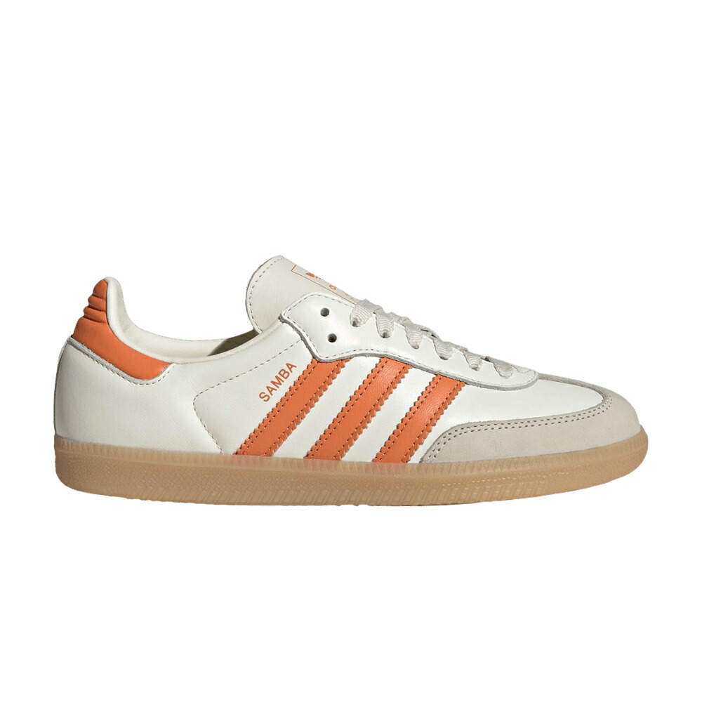 アディダス サンバ 白いこと 白いこと 橙 オレンジ色 \u0027OFF GUM\u0027 スニーカー レディース ADIDAS WMNS SAMBA OG WHITE DUSKY ORANGE / OFF WHITE DUSKY ORANGE GUM