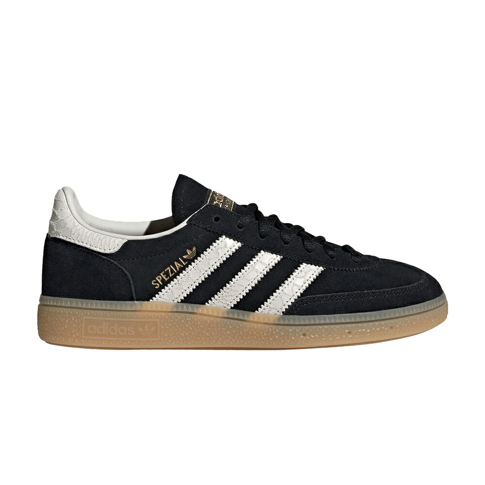 アディダス ハンドボール スペシアル 黒色 ブラック コア 白色 ホワイト 'CORE WHITE' スニーカー レディース ADIDAS WMNS HANDBALL SPEZIAL BLACK OFF / CORE BLACK OFF WHITE GUM