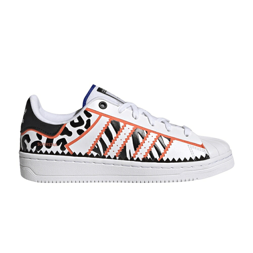 アディダス スーパースター テック シティ 白色 ホワイト コア 黒色 ブラック 'SOUTH LIFE' スニーカー レディース ADIDAS RICH MNISI X WMNS SUPERSTAR OT TECH AFRICAN CITY / CLOUD WHITE CORE BLACK TRUE