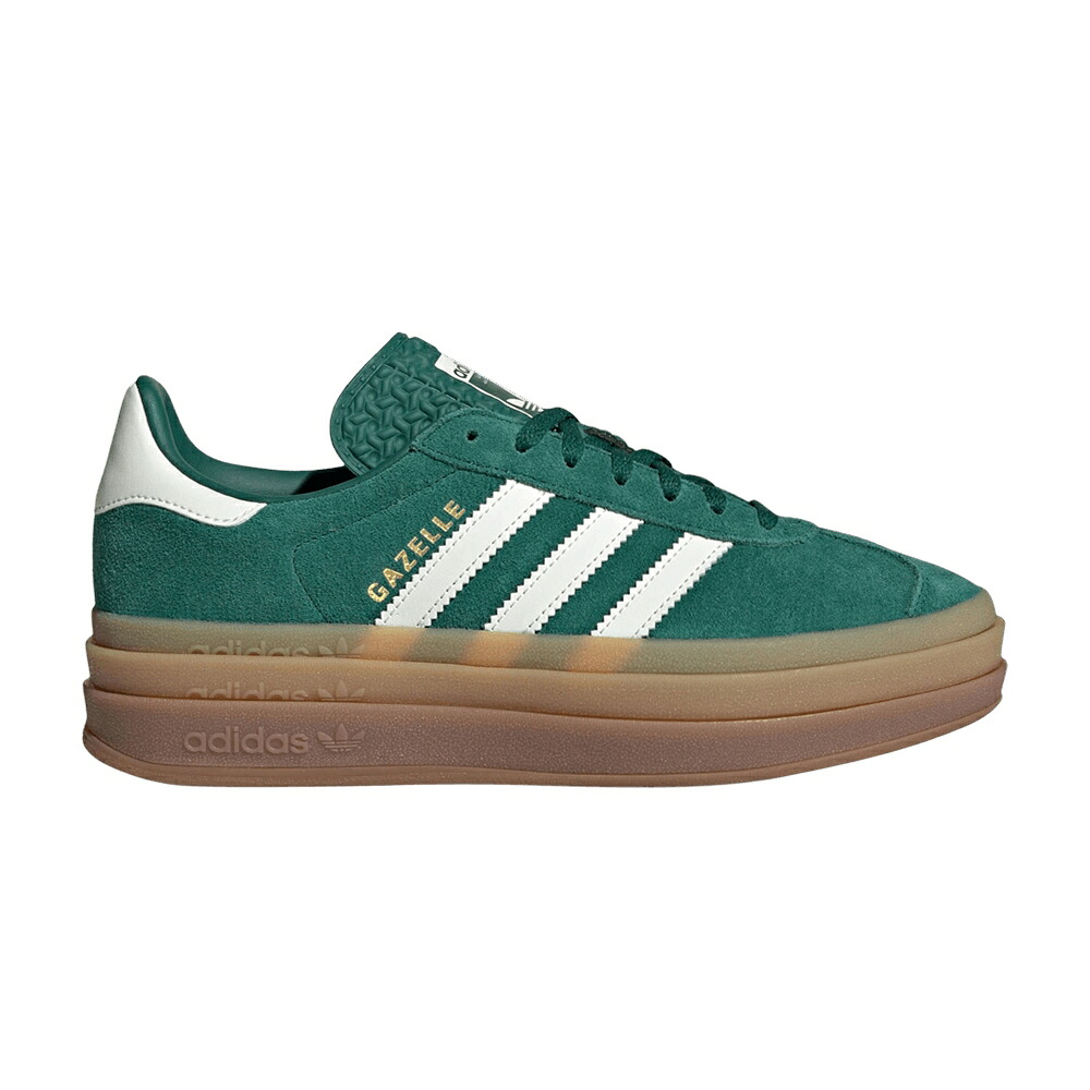 アディダス ガゼル 緑 緑であること 白いこと 白いこと ゴールド \u0027COLLEGIATE GREEN\u0027 スニーカー レディース ADIDAS WMNS GAZELLE BOLD / COLLEGIATE GREEN OFF WHITE GOLD