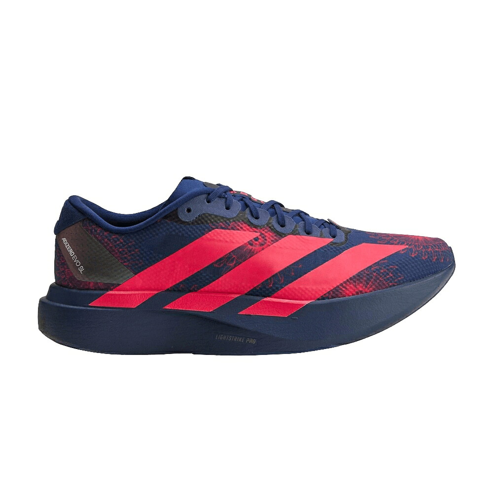 アディダス アディゼロ 青み 青色 赤 赤いこと 紫 パープル \u0027DARK PURPLE\u0027 スニーカー メンズ ADIDAS ADIZERO EVO SL BLUE LUCID RED MUTED / DARK BLUE LUCID RED MUTED PURPLE