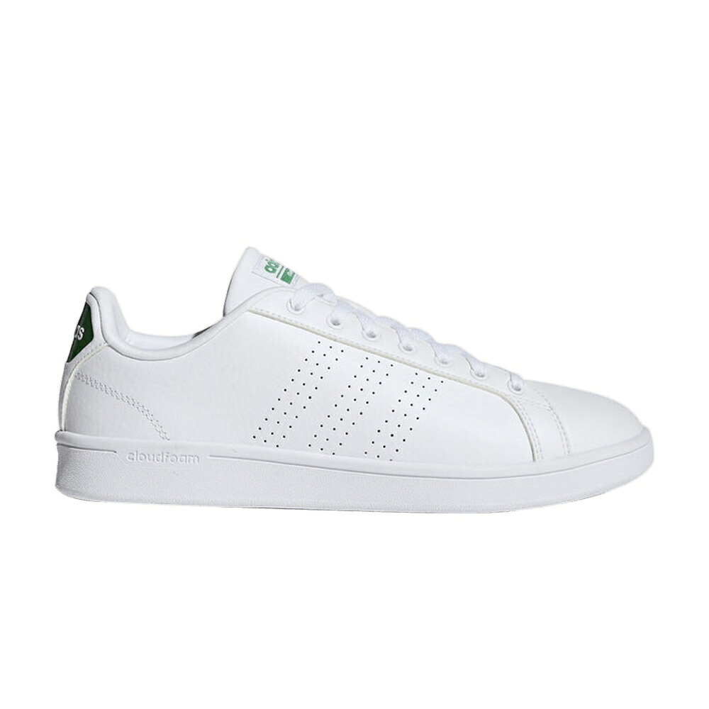 アディダス 白色 ホワイト 緑 グリーン 'FOOTWEAR WHITE' スニーカー メンズ ADIDAS CLOUDFOAM ADVANTAGE CLEAN / FOOTWEAR WHITE GREEN|スニケス