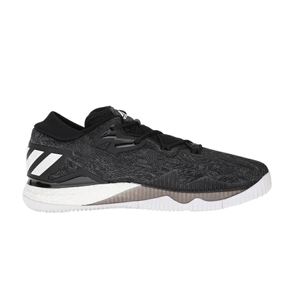 アディダス ブースト 黒色 ブラック 白色 ホワイト スニーカー メンズ ADIDAS CRAZYLIGHT BOOST LOW 2016 / BLACK WHITE|スニケス