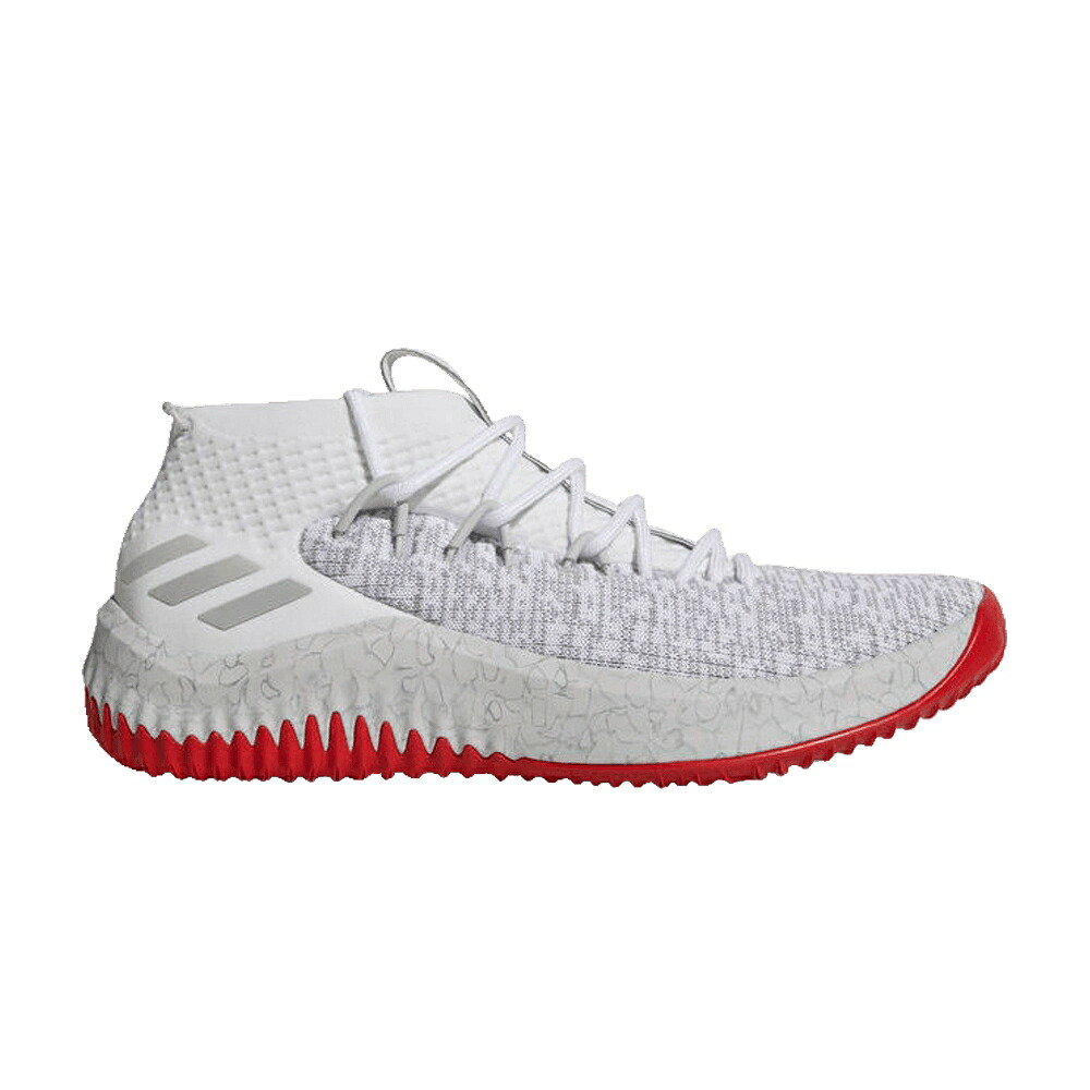 アディダス 白色 ホワイト 灰色 グレー 'ROSE CITY' スニーカー メンズ ADIDAS DAME 4 / WHITE GREY LIGHT SCARLET｜スニケス 41,535円