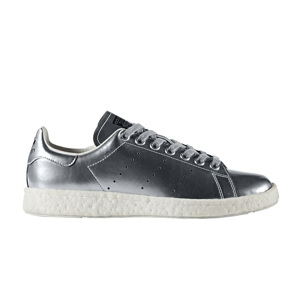 アディダス ブースト しろがね色 しろがね色 白いこと 白いこと 立場し損ない \u0027METALLIC SILVER\u0027 スニーカー レディース ADIDAS WMNS STAN SMITH BOOST / METALLIC SILVER FOOTWEAR WHITE